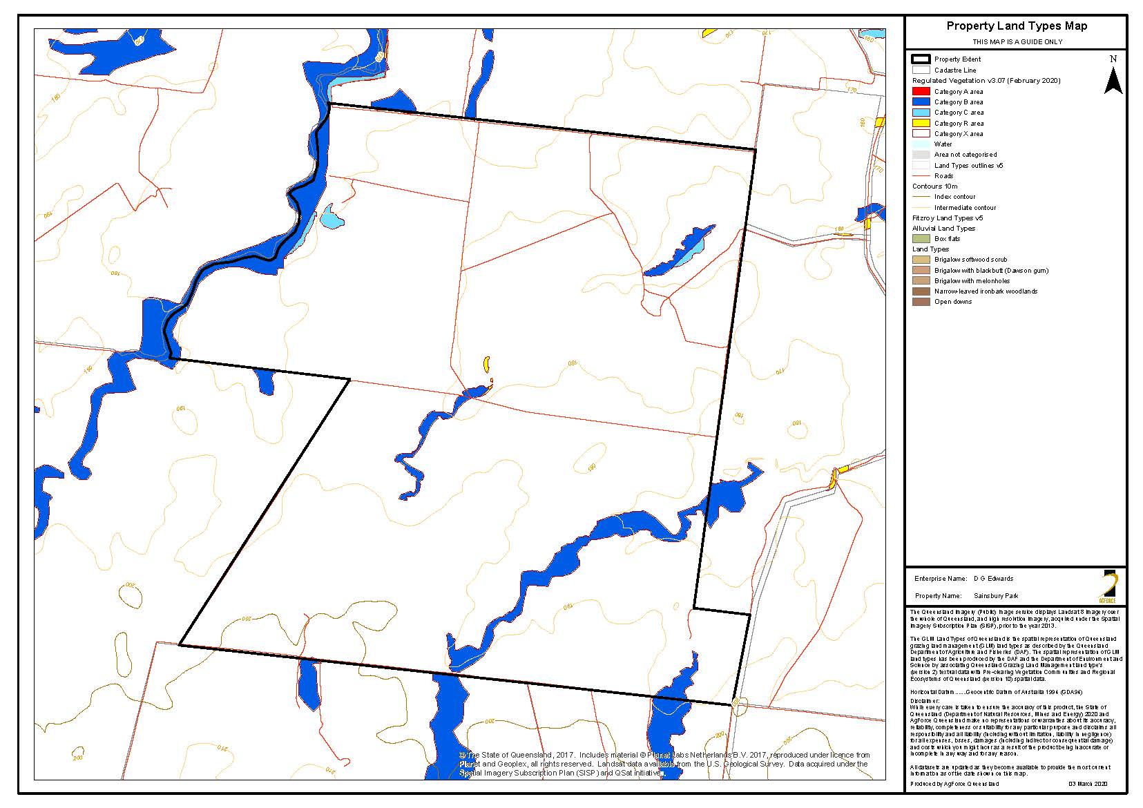 Example land valuation map