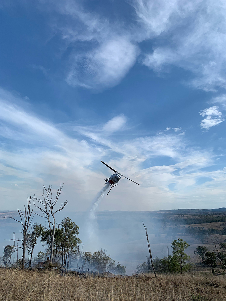  Summer in Queensland, firefighting at Wengenville by Rebecca Cross.