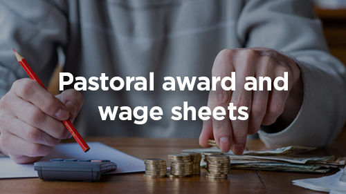 Pastoral award wage sheets